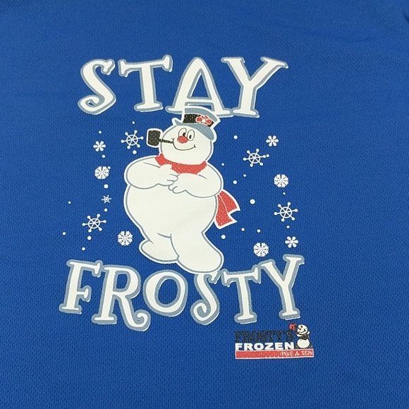 Unisex Graphic Tee Stay Frosty Snowman Frosty's Frozen 5k & 10k Dryfit Size Med - Picture 2 of 4